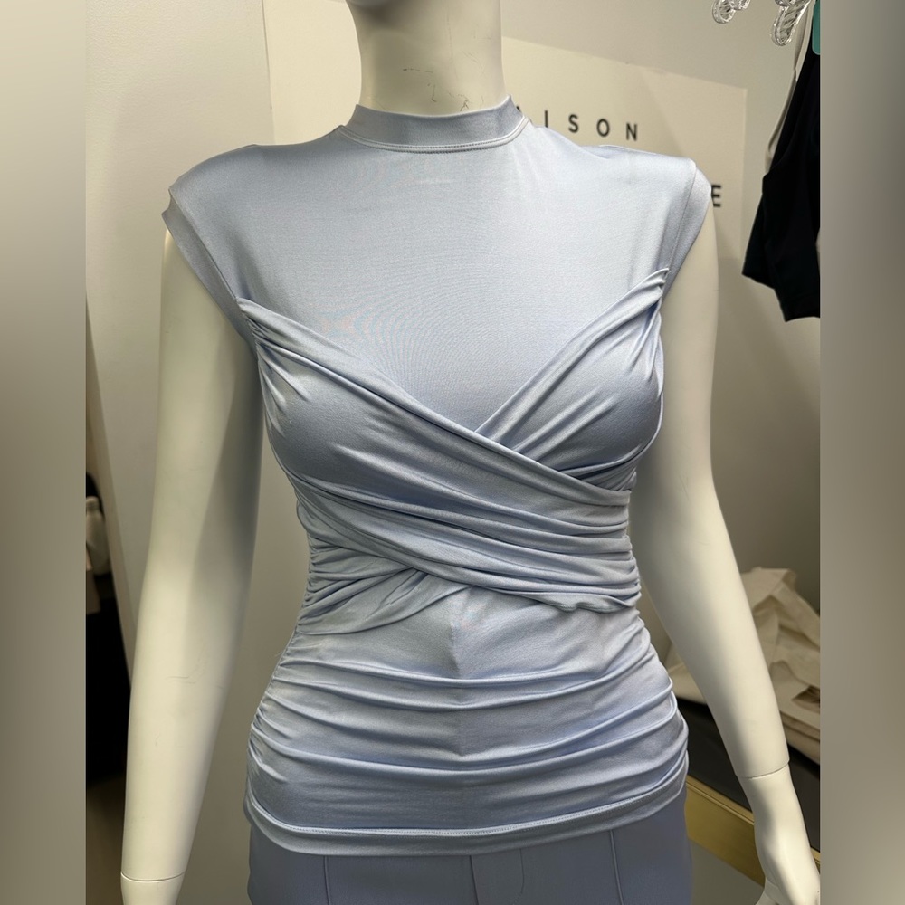 BRAND NEW SALLY LAPOINTE CELESTE LIGHTWEIGHT JERSEY DRAPED TANK